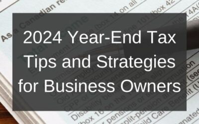 2024 Year-End Tax Tips and Strategies for Business Owners